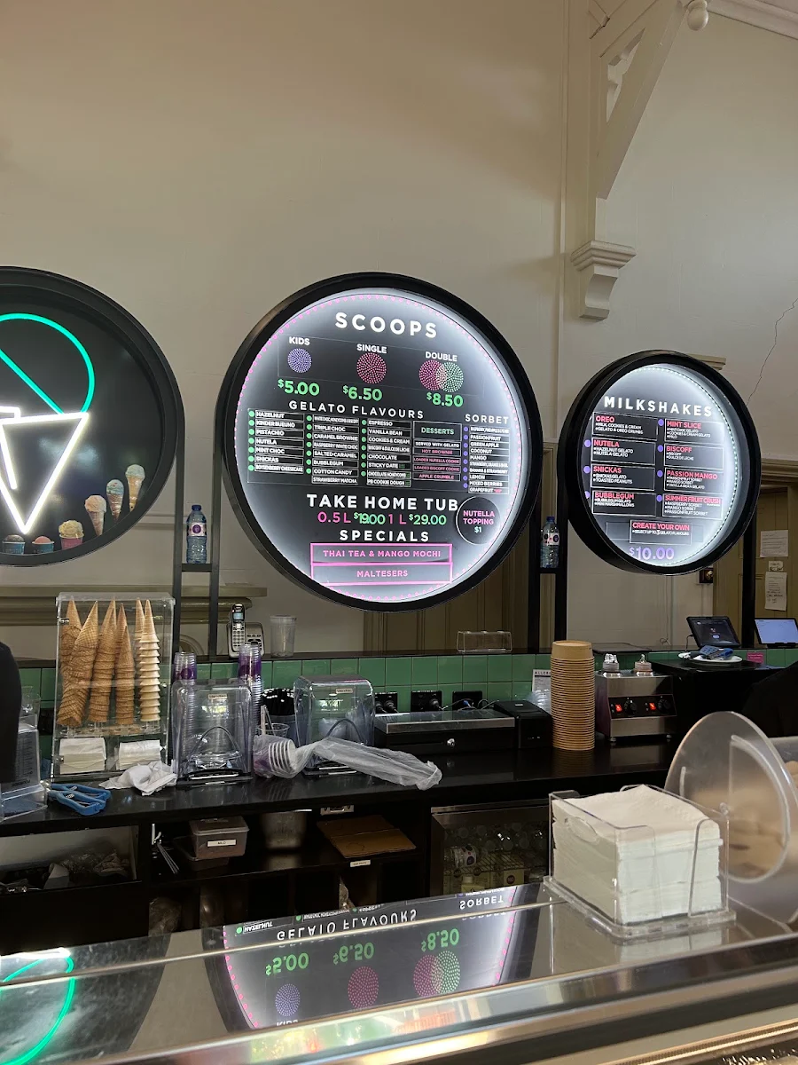Menu, Augustus Gelatery - Melton