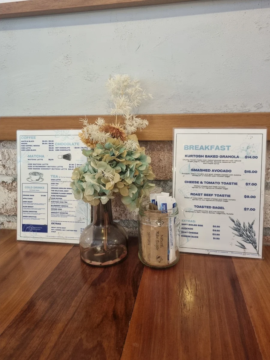 Menu, Kürtősh South Eveleigh
