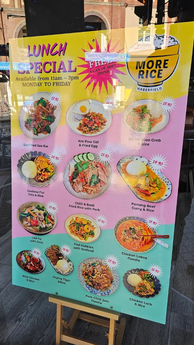Menu, More Rice Haberfield