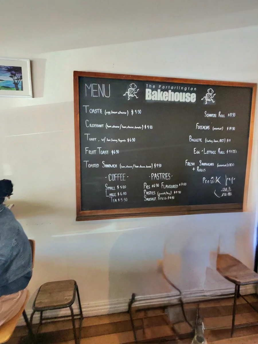 Menu, The Portarlington Bakehouse