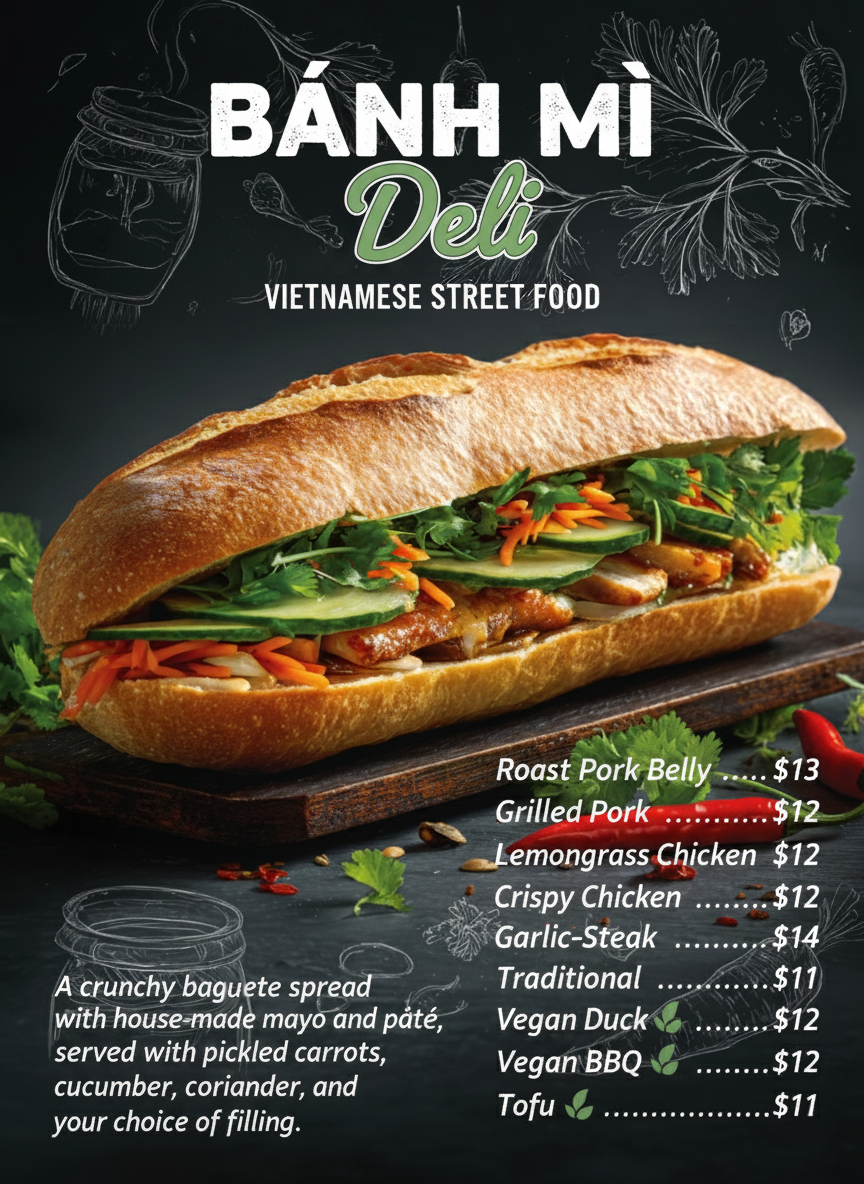 Menu, Banh Mi Deli