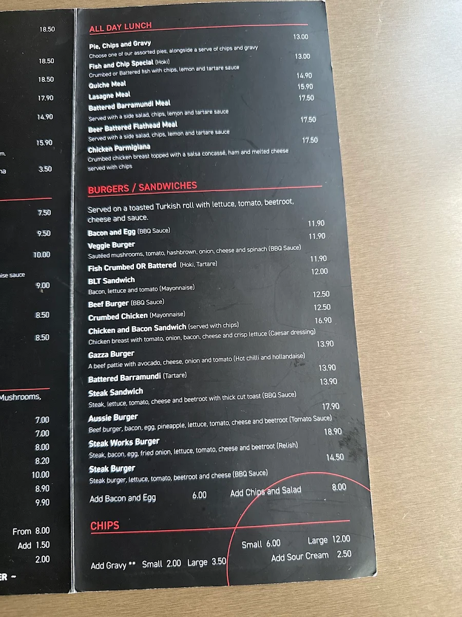 Menu, Casu Jacks