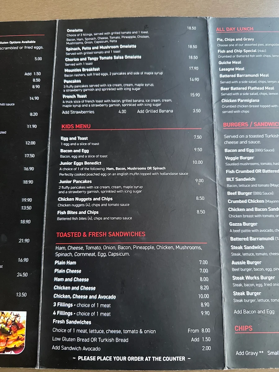 Menu, Casu Jacks