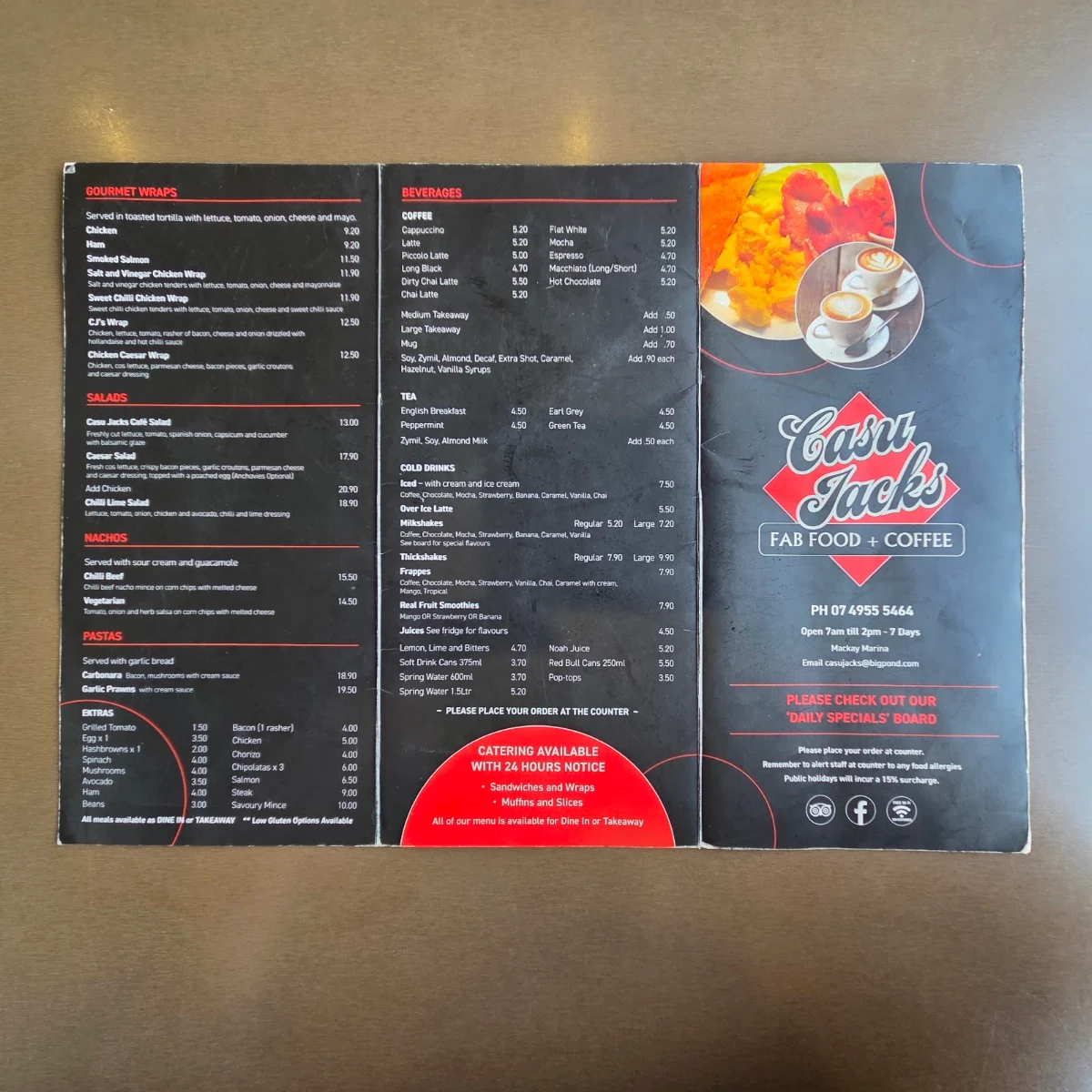 Menu, Casu Jacks