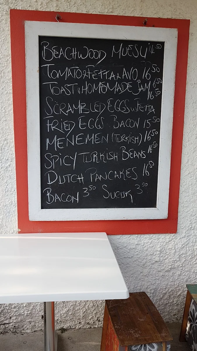 Menu, Beachwood Cafe
