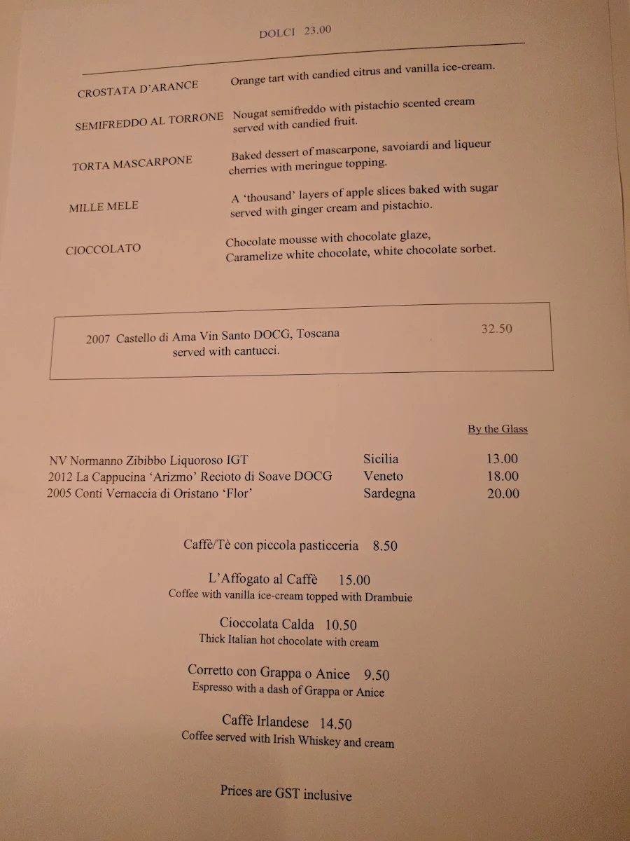 Menu, Buon Ricordo Italian Restaurant & Private Dining