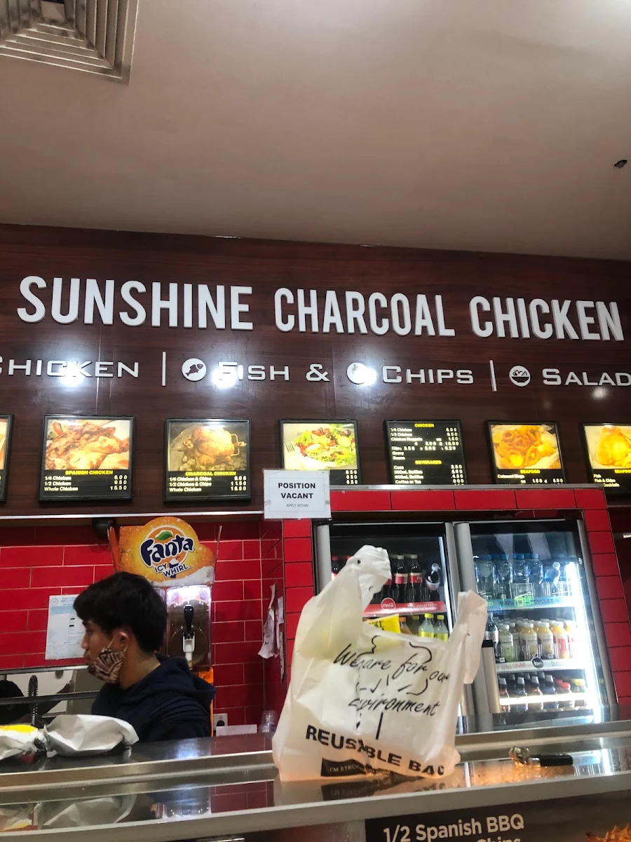 Menu, Sunshine Charcoal Chicken
