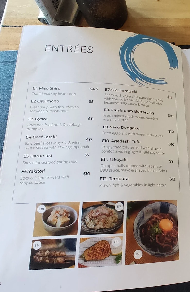 Menu, Matsumoto