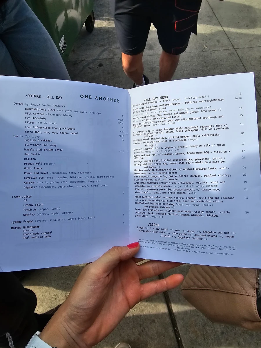 Menu, One Another