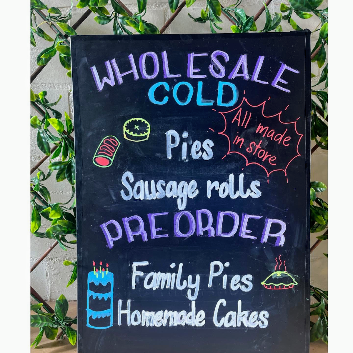 Menu, Marysville Gourmet Pie