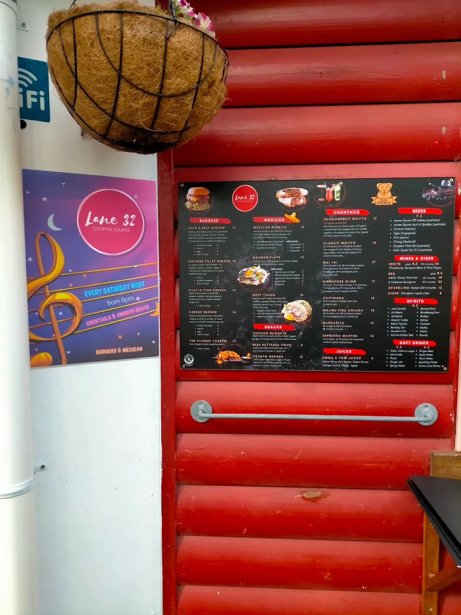 Menu, Lane 32 Woodfired Pizza Maleny