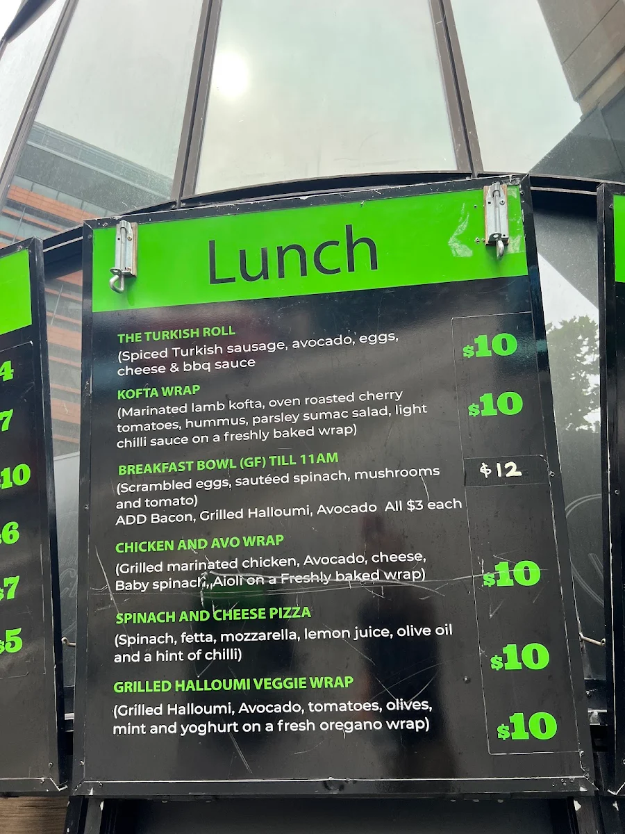 Menu, Hatch Espresso