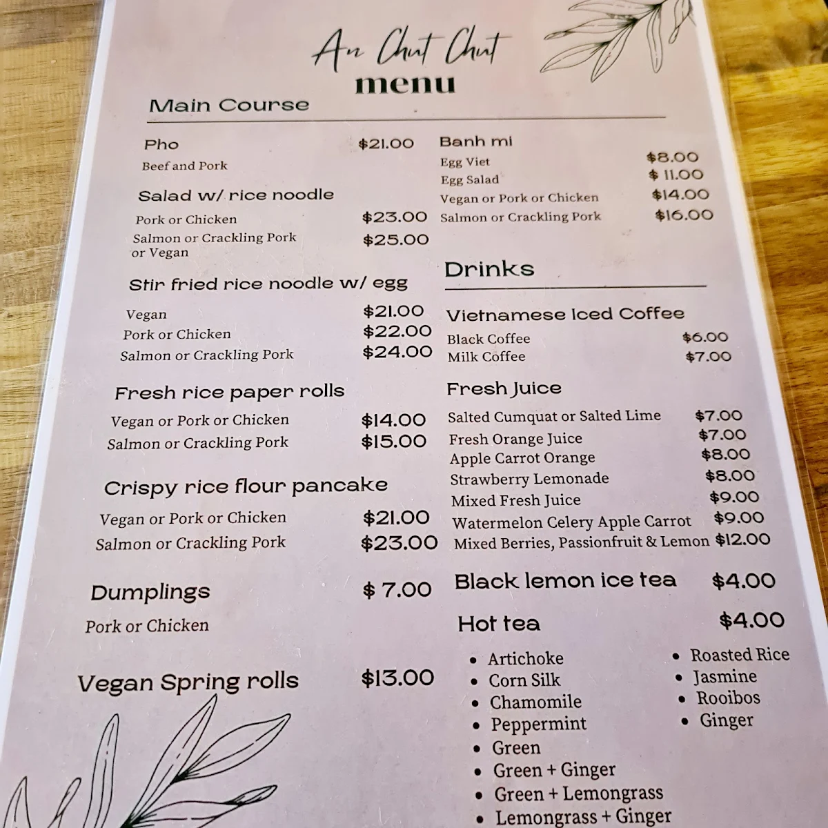 Menu, An Chut Chut