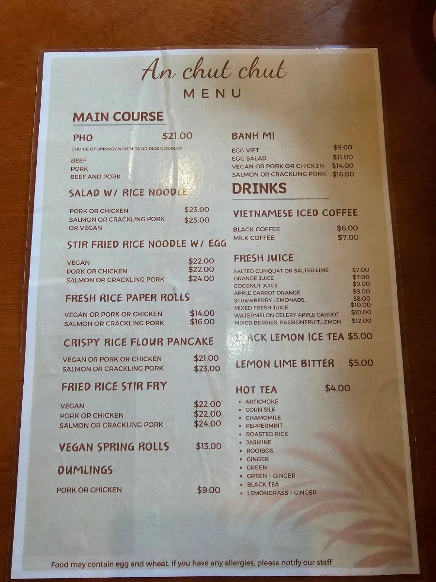 Menu, An Chut Chut