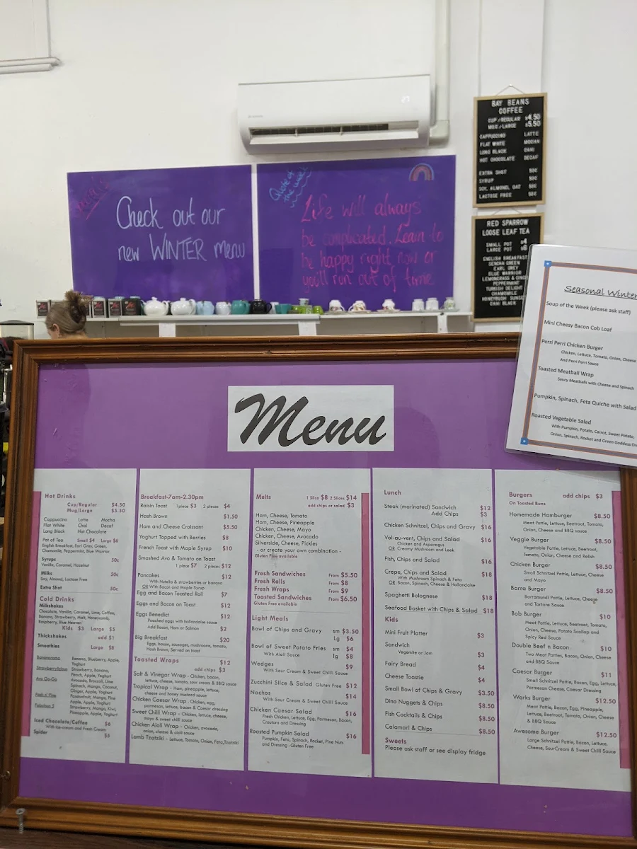 Menu, Isabel’s Place