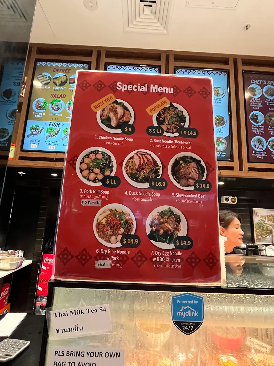 Menu, At Thai