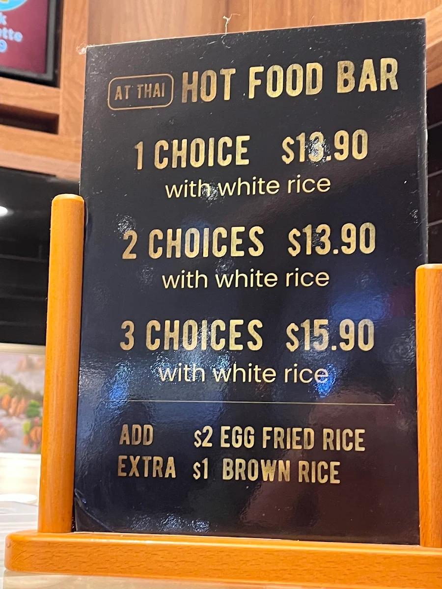 Menu, At Thai