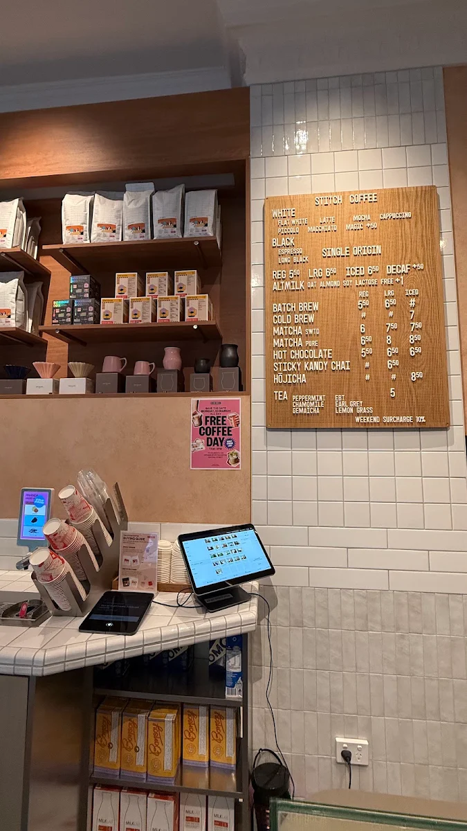 Menu, Stitch Coffee Central St