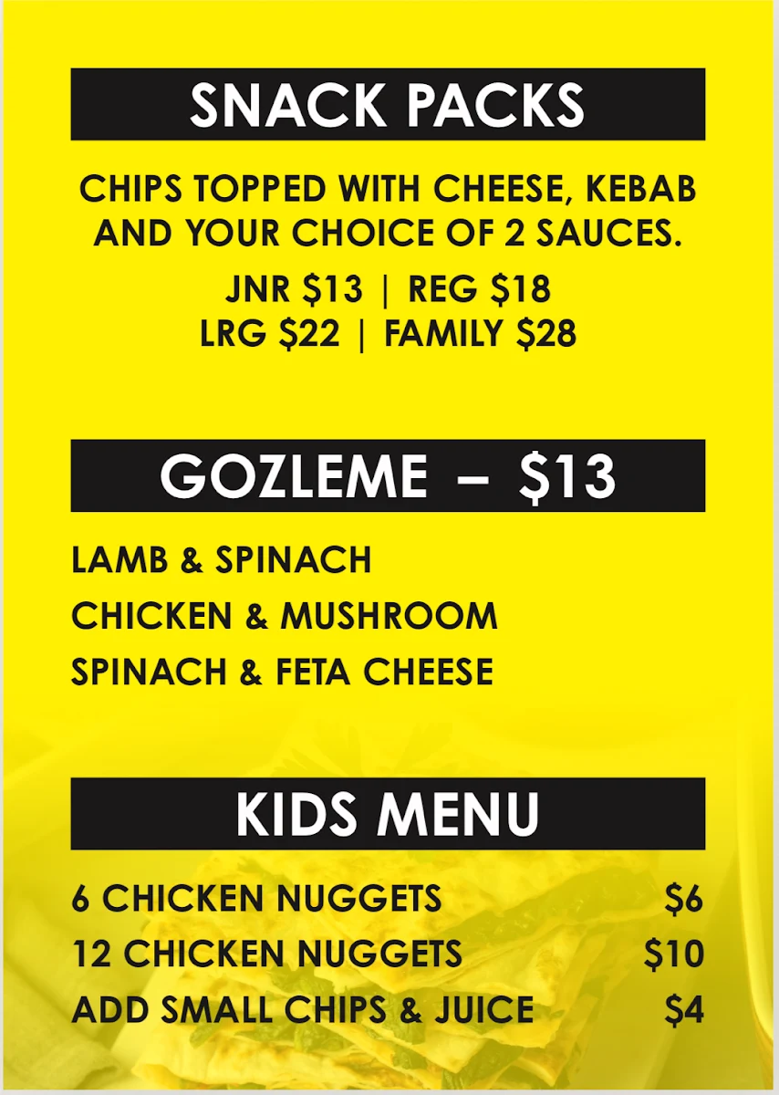 Menu, Coolangatta kebabs 1