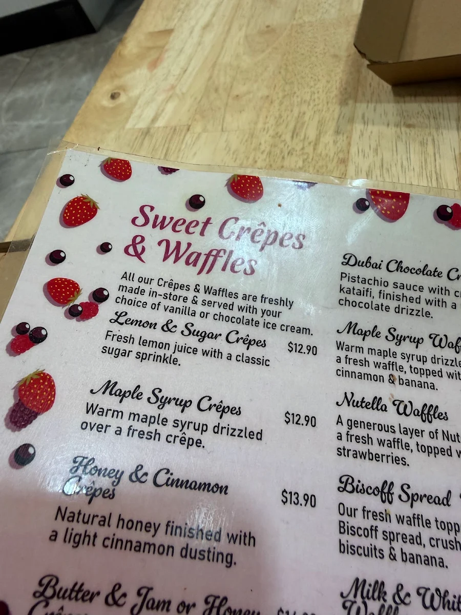 Menu, Heavenly melts