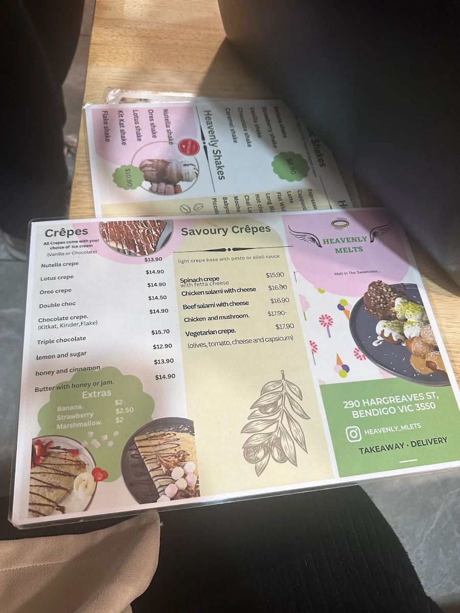 Menu, Heavenly melts
