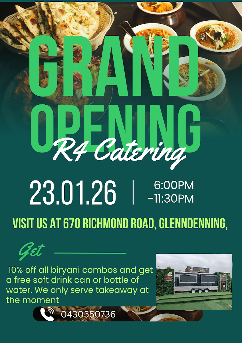 Menu, R4 Catering