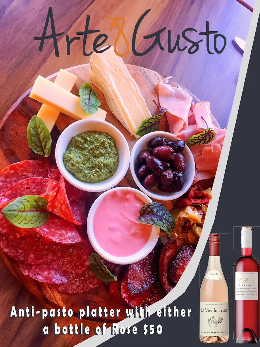 Menu, Arte & Gusto Cafe Bar