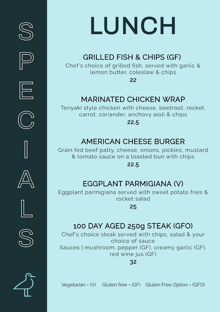 Menu, The Pier Hotel