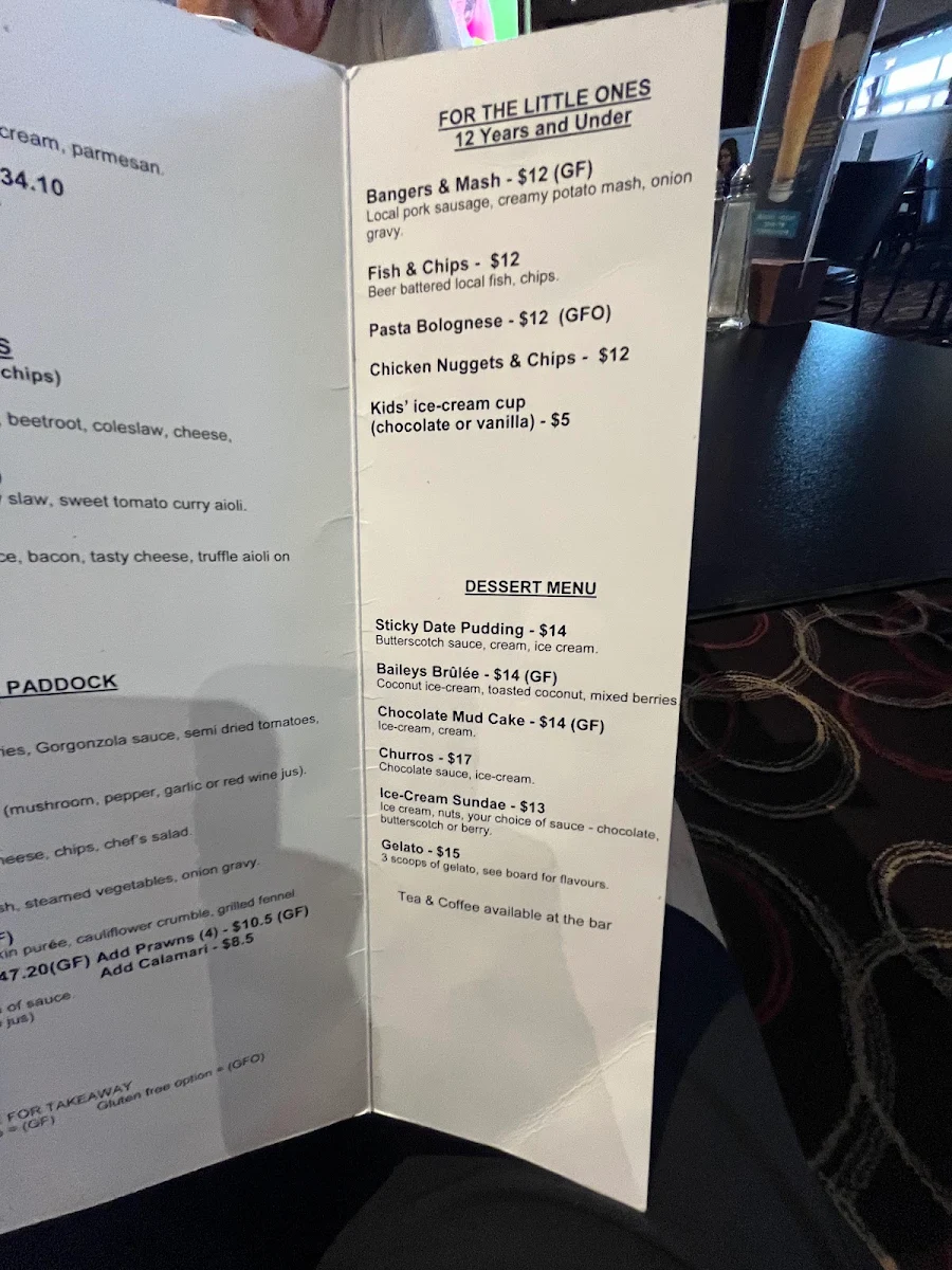 Menu, The Pier Hotel
