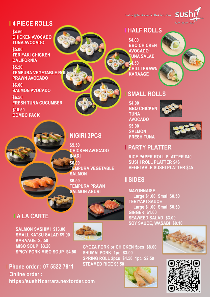 Menu, Sushi1Carrara