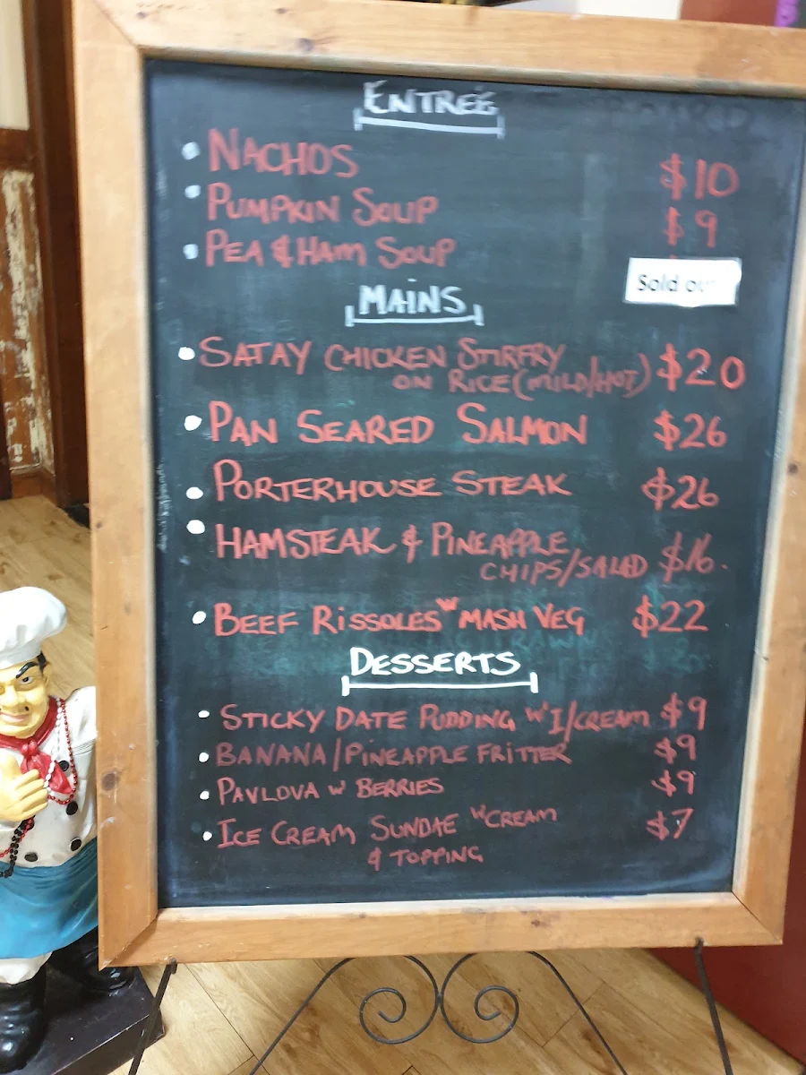 Menu, National Hotel