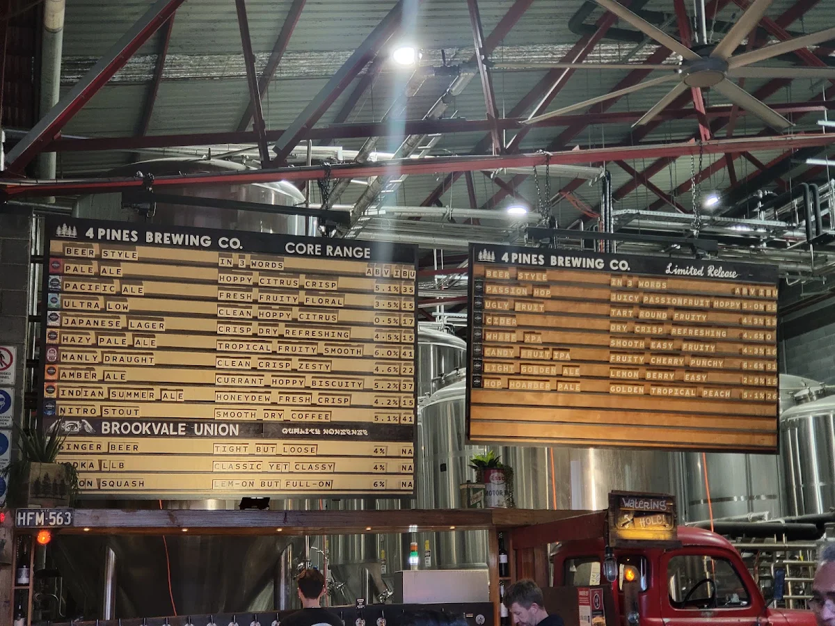 Menu, 4 Pines Truck Bar Brookvale