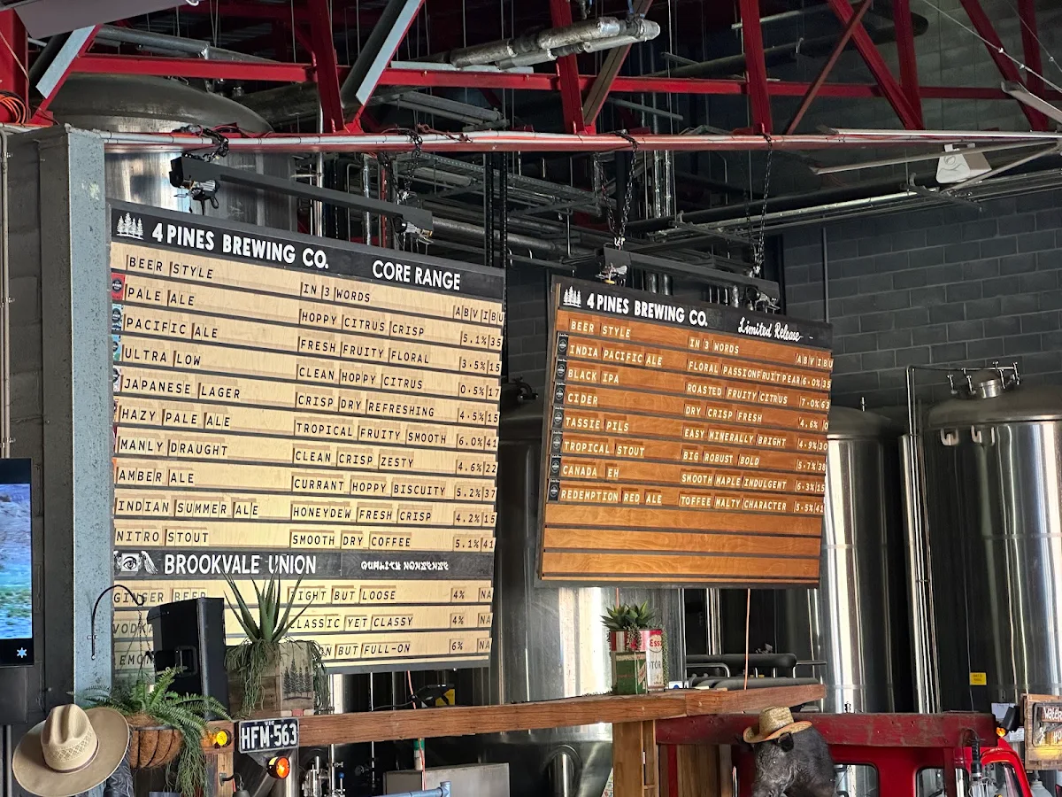 Menu, 4 Pines Truck Bar Brookvale
