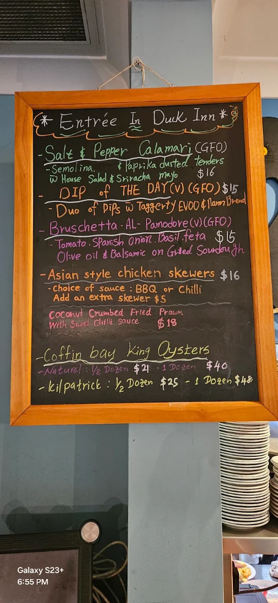 Menu, The Duck Inn