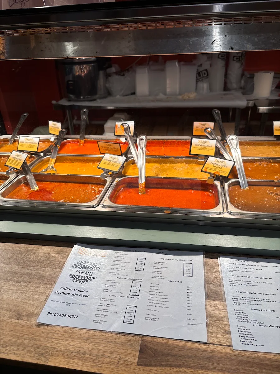 Menu, Unique Indian Cuisine