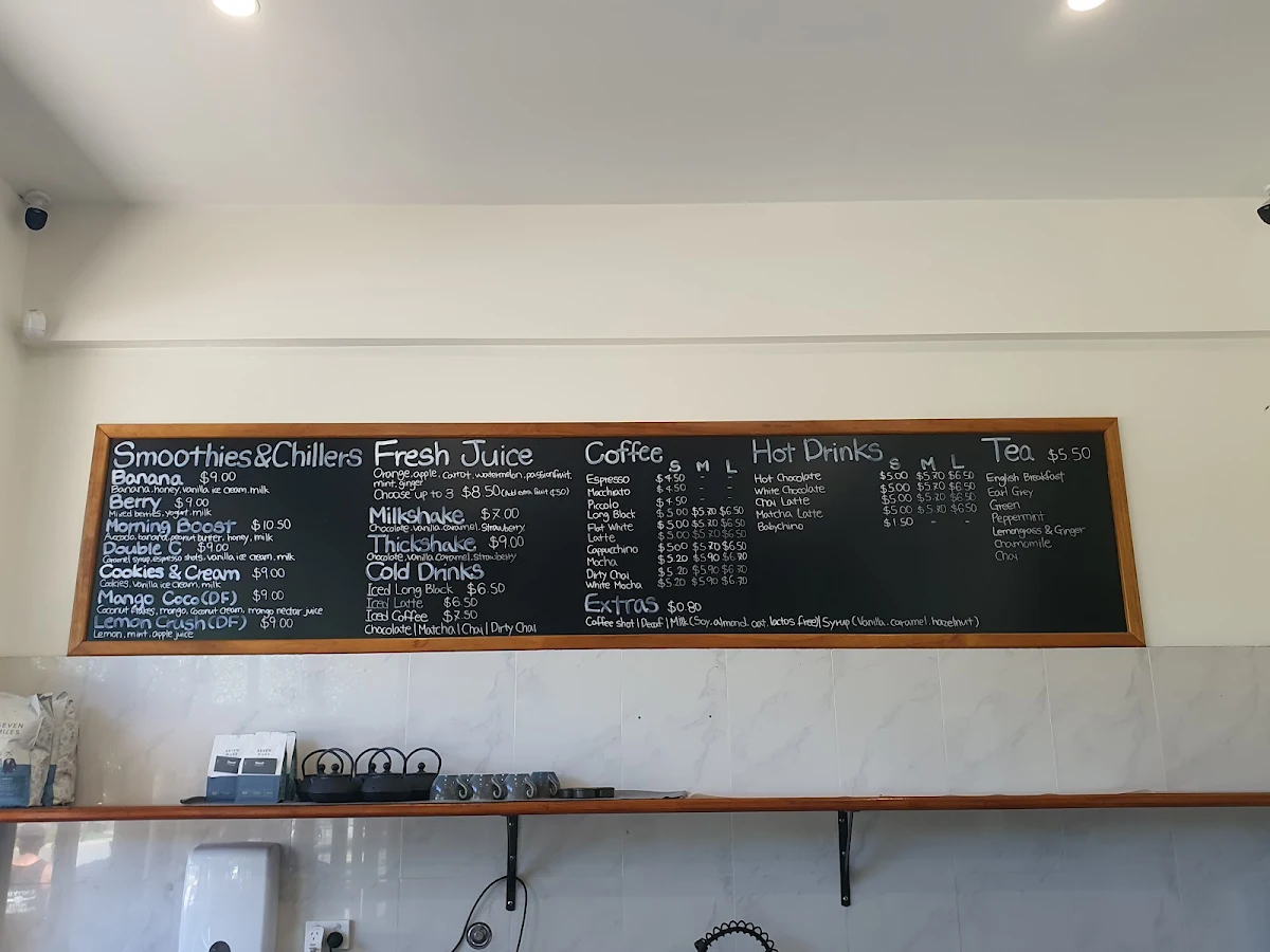 Menu, Cafe Mitchello