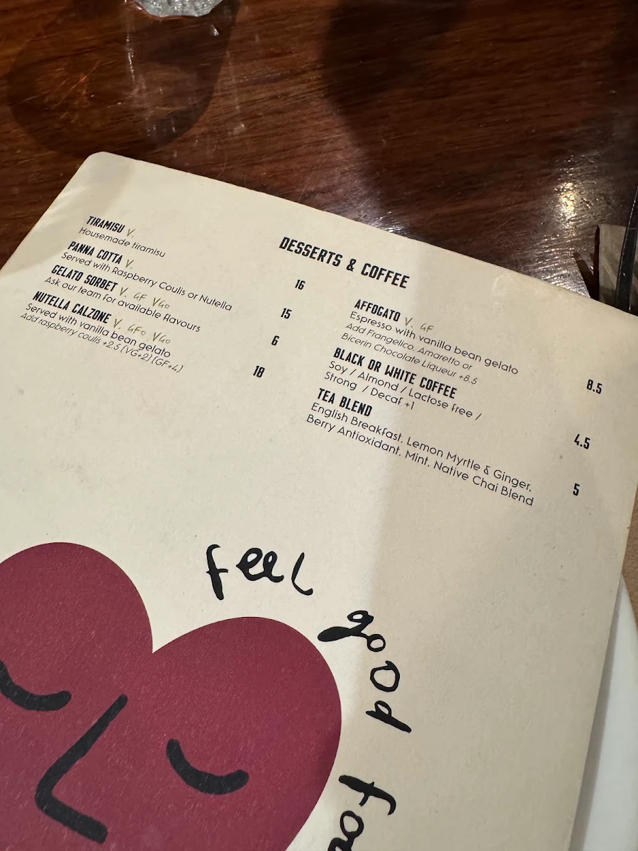 Menu, Farro Pizzeria & Bar Windsor