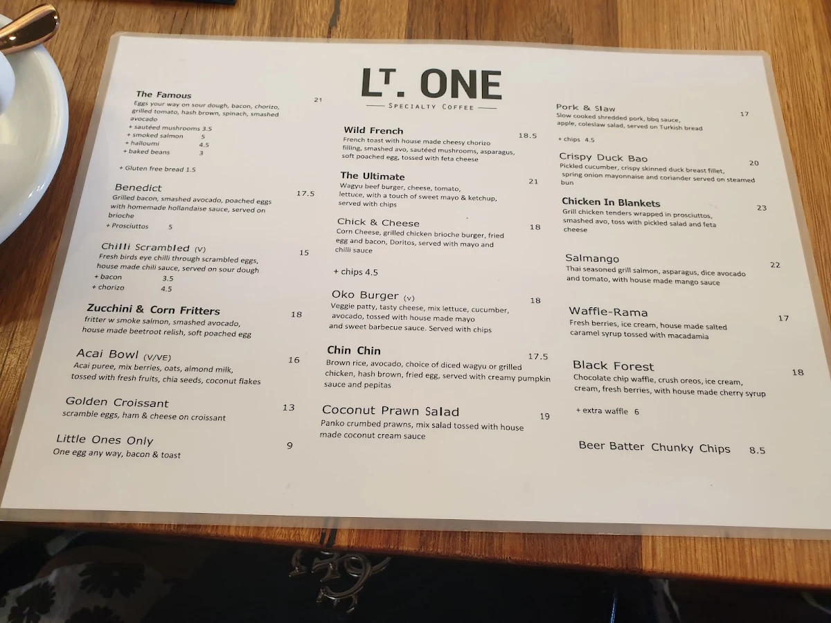 Menu, Property of Little One