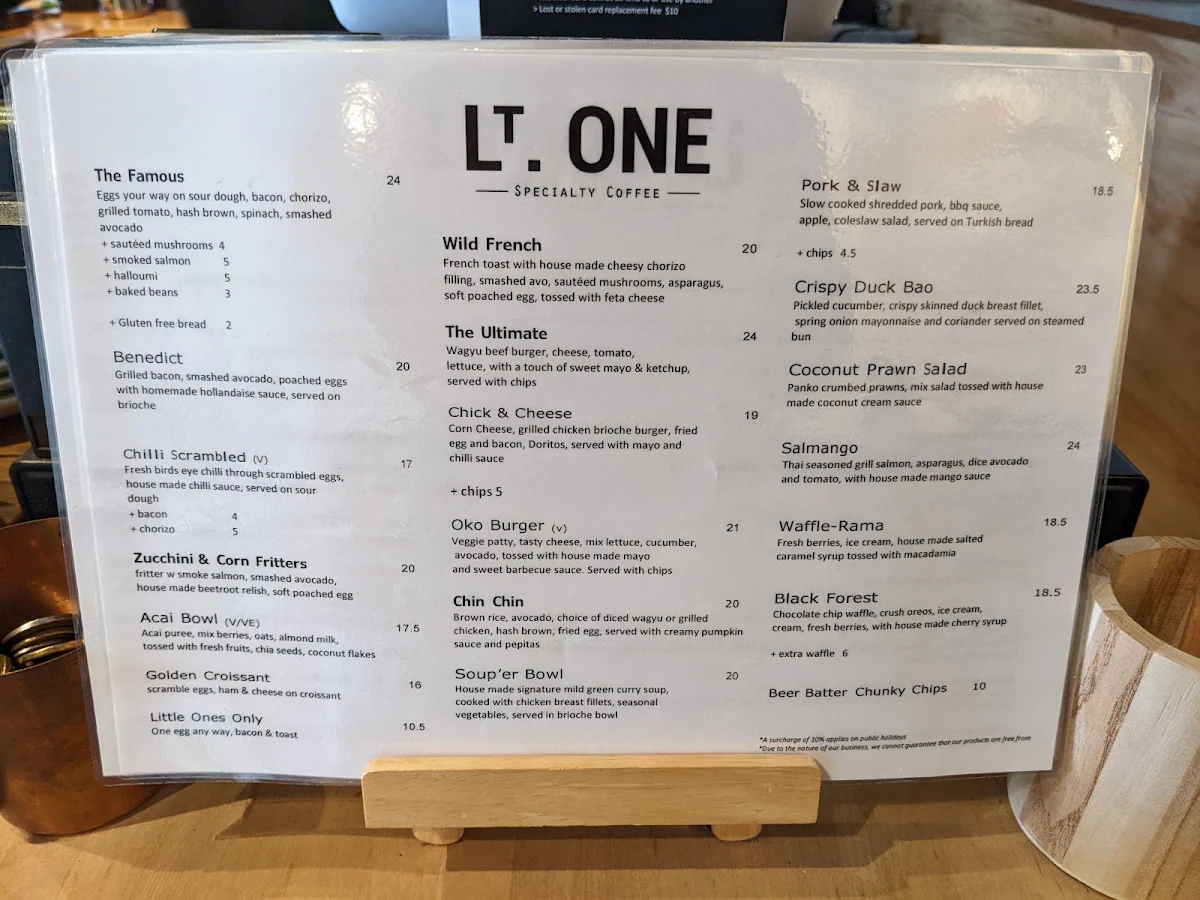 Menu, Property of Little One