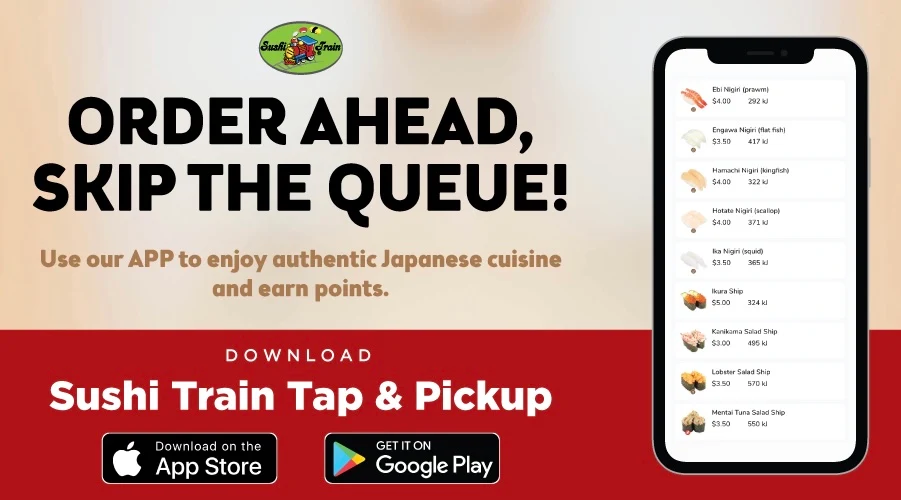 Menu, Sushi Train Mango Hill