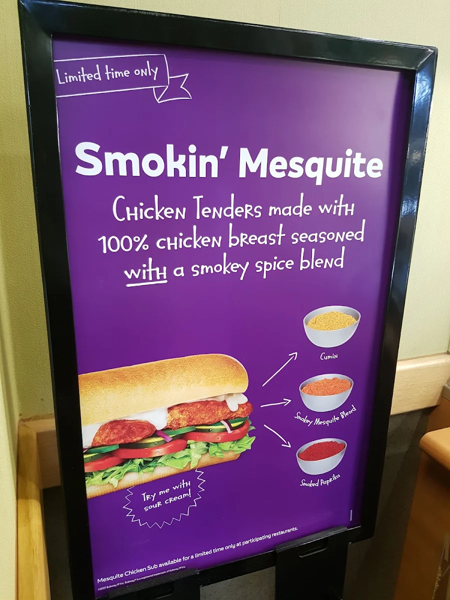 Menu, Subway