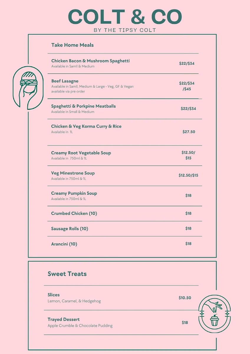 Menu, Colt & Co