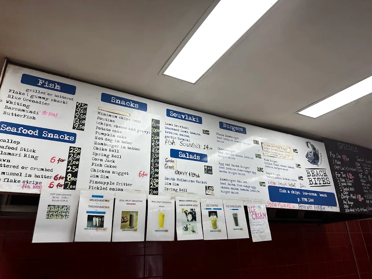 Menu, Altona Beach Bites