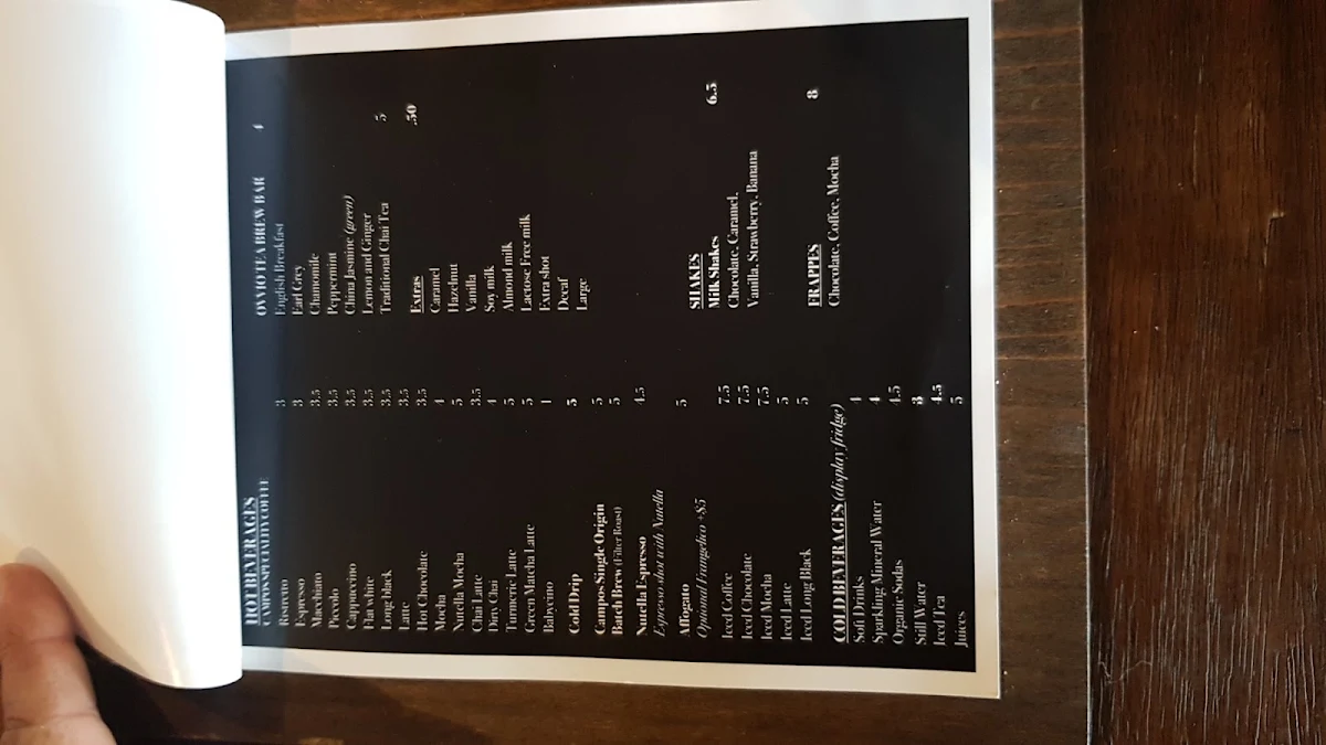 Menu, Extract Espresso.