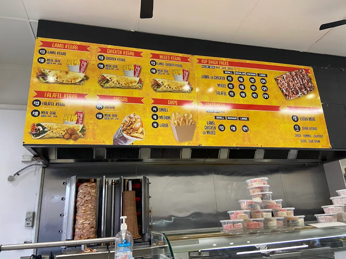 Menu, Cinars Kebabs
