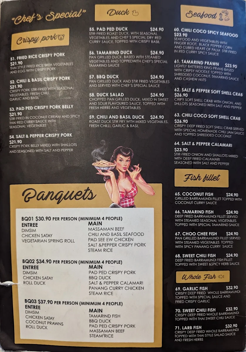 Menu, CHILI COCO
