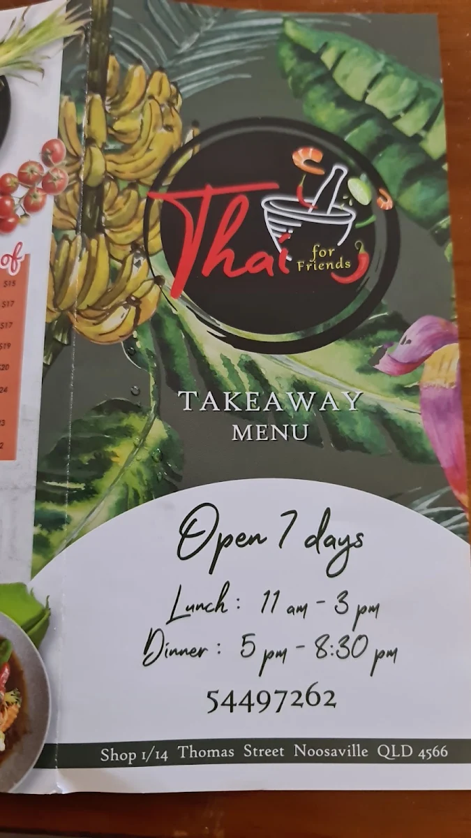 Menu, Thai for friends