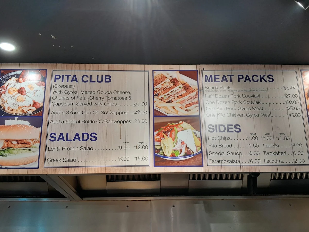 Menu, Gyradiko Bexley