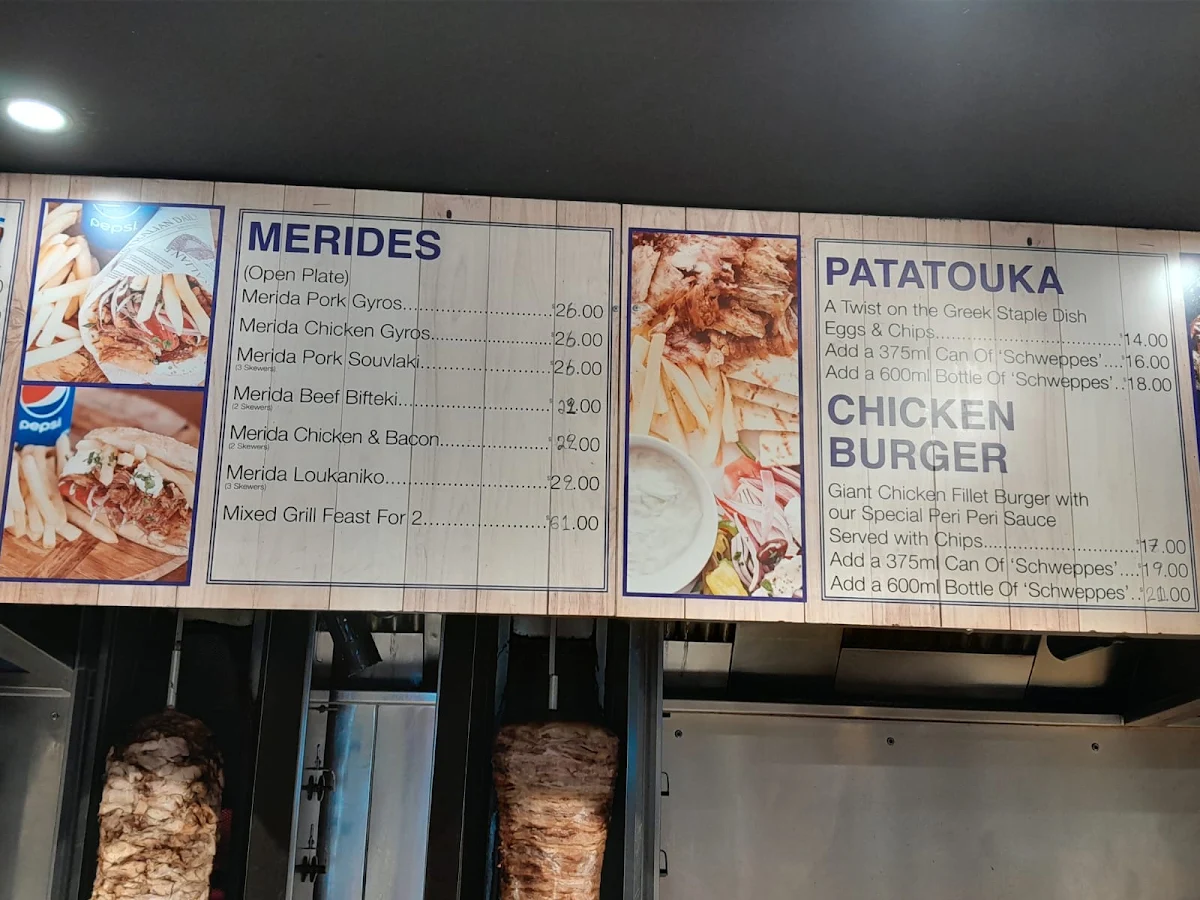 Menu, Gyradiko Bexley