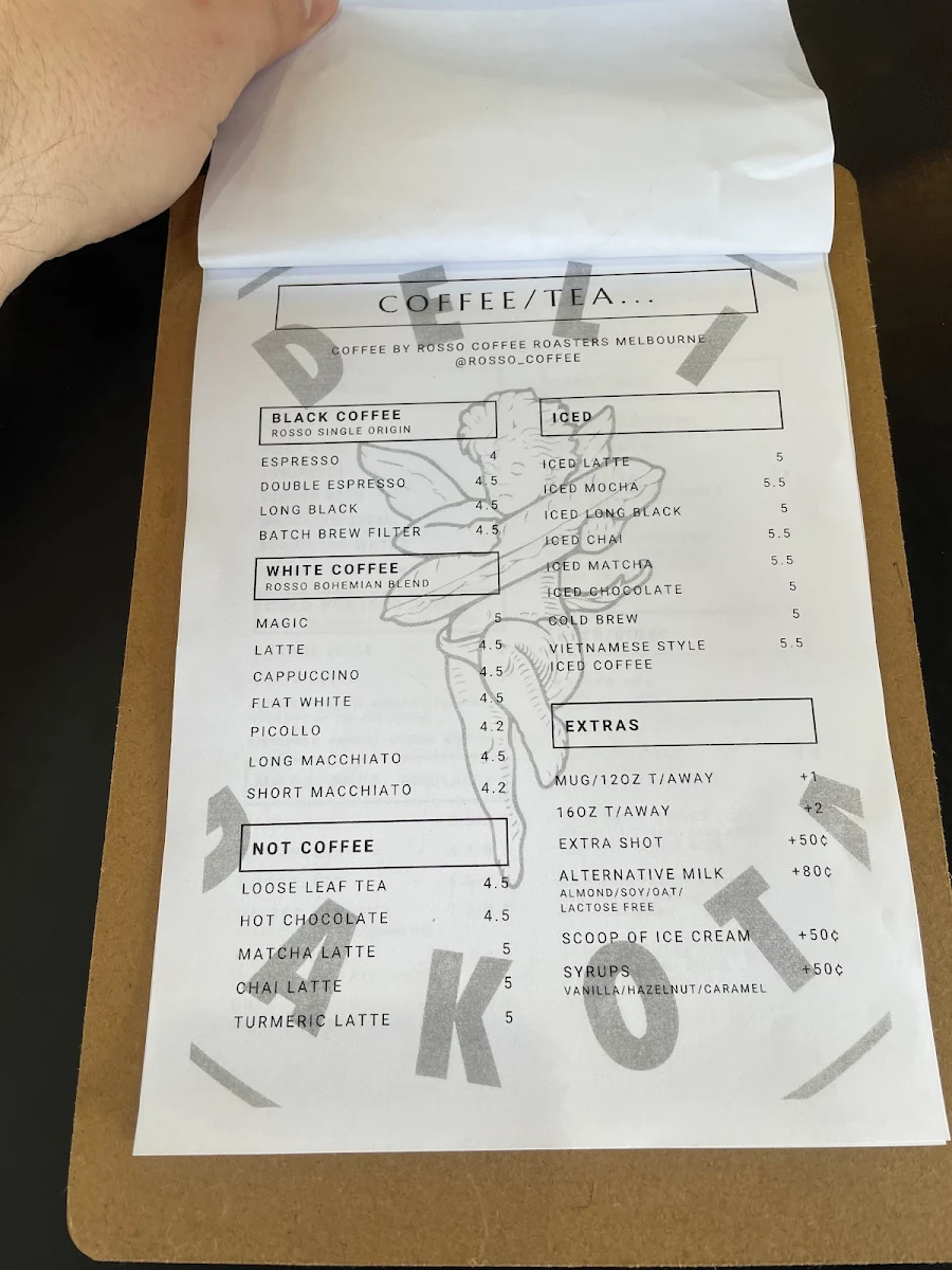 Menu, Deli Dakota Specialty Coffee & Sandwiches
